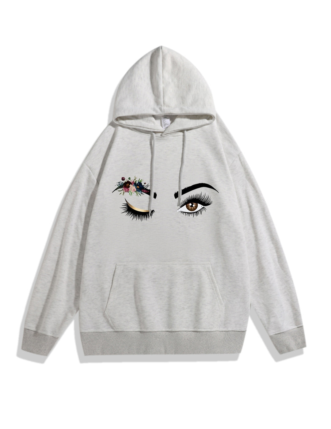 Dame Hoodie med Kreativt Øje Motiv Skovae
