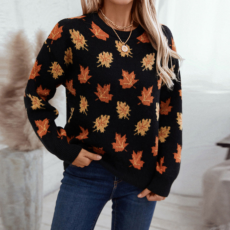 Stilla | Damebluse Med Efterårsblade