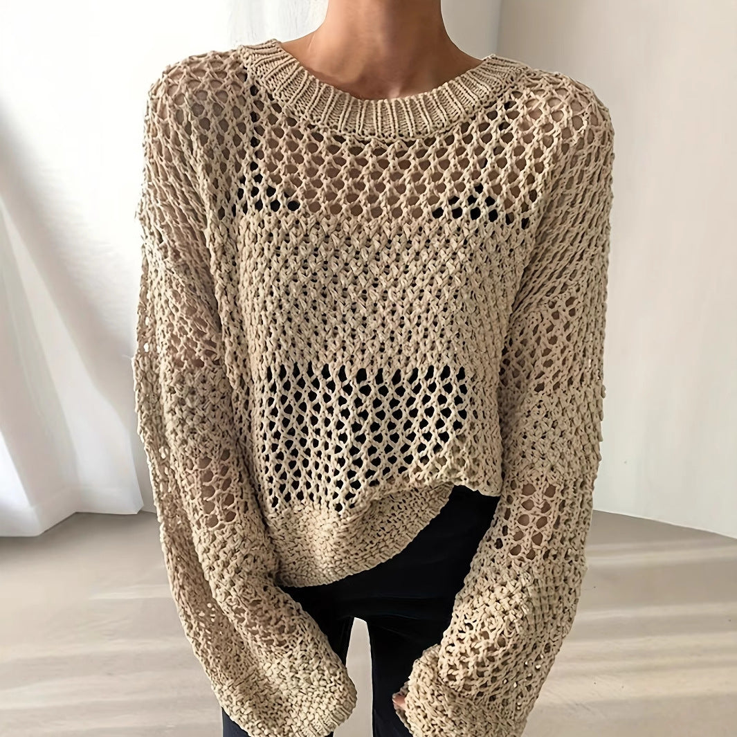 Femme Oversized Åben Strikpullover Stilla