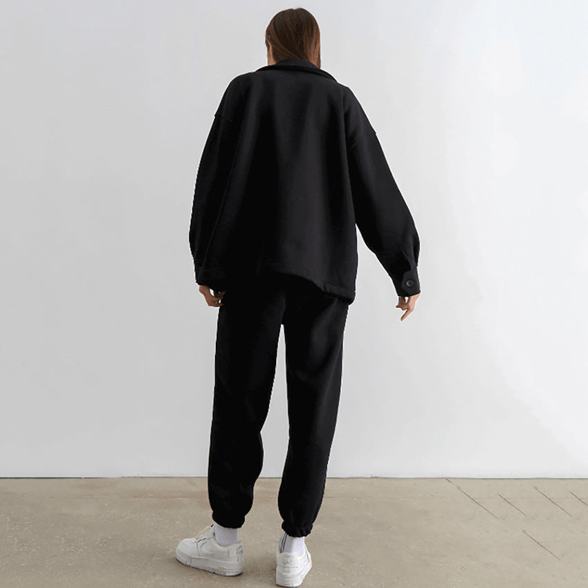 Dame løs fritids sæt med elegante blazer og joggingbukser Stilla