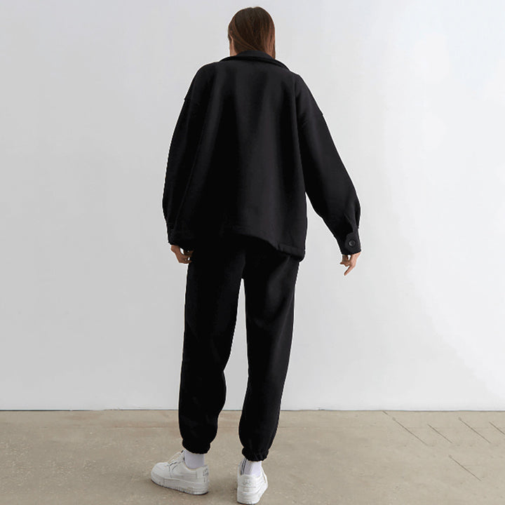 Dame løs fritids sæt med elegante blazer og joggingbukser Stilla