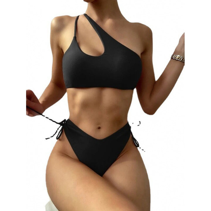 Dame Sporty bikini med asymmetrisk top og justerbare stropper Skovae