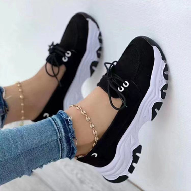 Dame Sporty Komfort-Sneakers med stabil gummisål og åndbart overmateriale Stilla