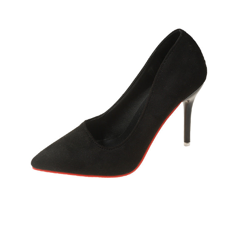 Dame Elegante spidse pumps med gennemsigtig hæl og blødt overmateriale Stilla