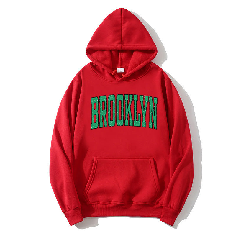 Kvinders hoodie med afslappet Brooklyn print Skovae