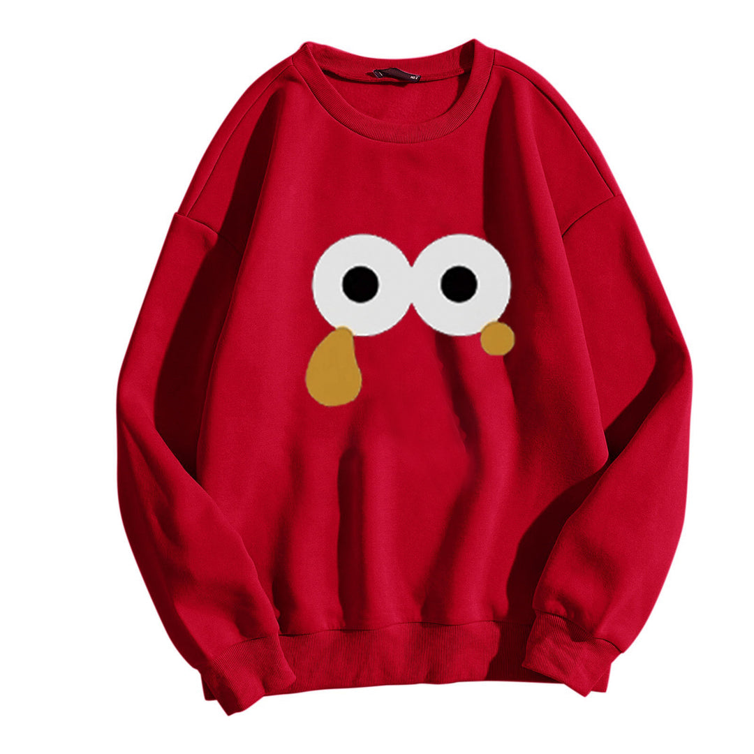 Kvinders sweatshirts med unikt cartoon design Skovae