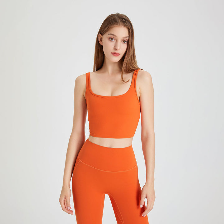 Stilla | One Piece Sports Bra Dobbelte Skulderstropper Samlet Yoga Undertøj