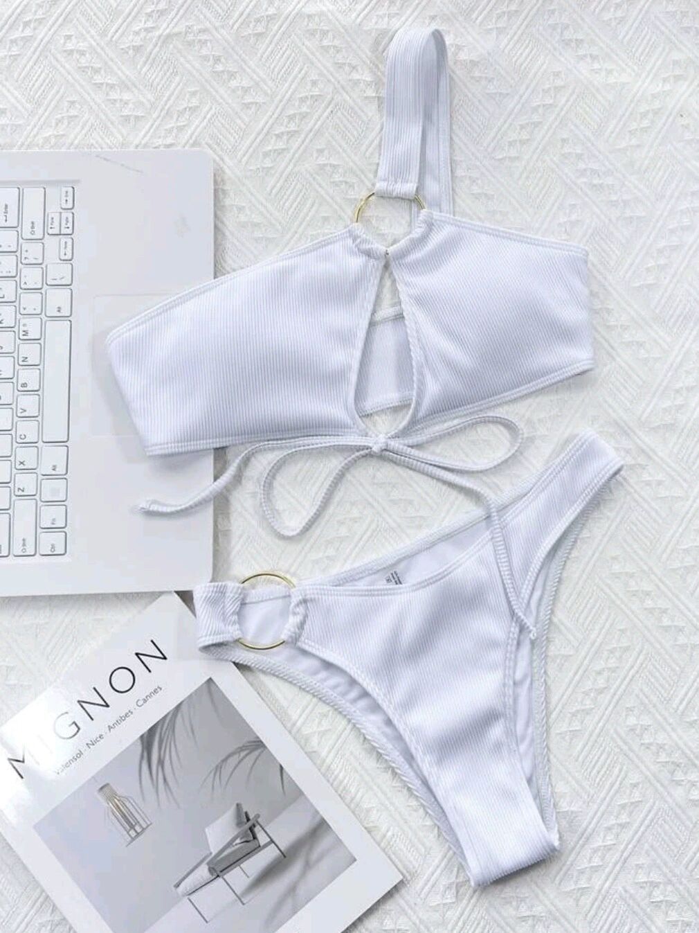 Dame Rib sæt med udsnit Bikini Stilla