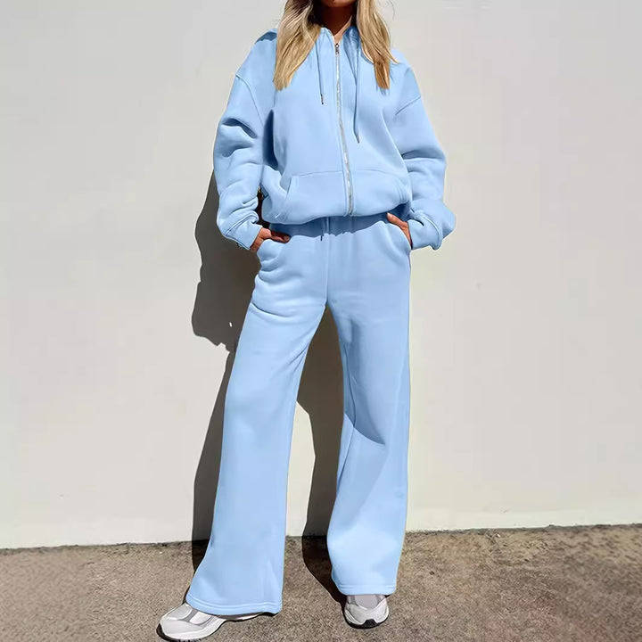 Dame Sporty Hoodie og Bukser Sæt Stiila