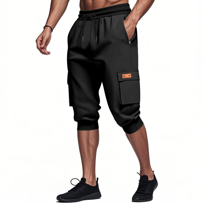 Herrer casual Cargo-joggingbukser med elastisk talje og praktiske lynlås lommer Stilla