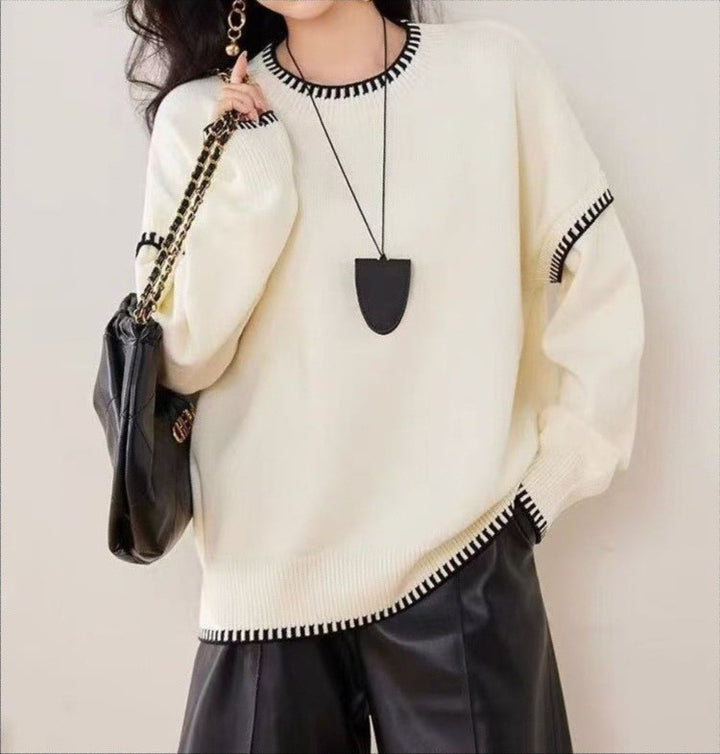 Femme Stilfuld Strikpullover Sweatshirt Stilla