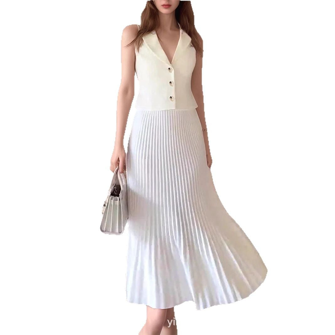 Damer Elegante Ærmeløs Button-Down Maxikjole Stilla