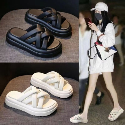 Dame platform-sandaler med elegant knude-design og behagelig dæmpning Stilla