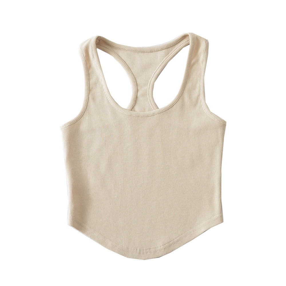 Dame sporty tanktop med racerback og kvalitets ribstruktur Stilla
