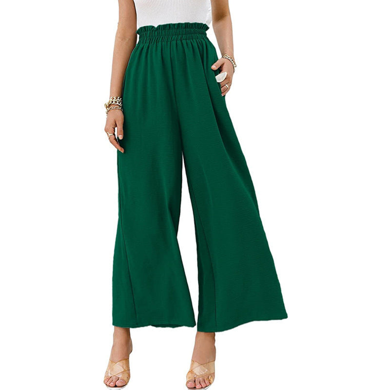 Dame Elegant og vid sommerbuks med elastisk talje Stilla