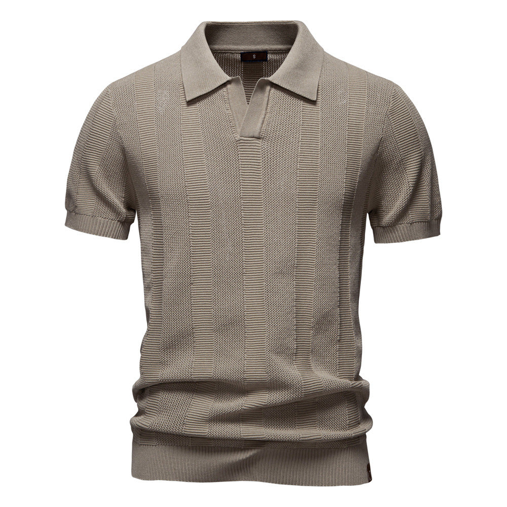 Herrer Polo-Shirt med struktureret design og moderne krave Stilla
