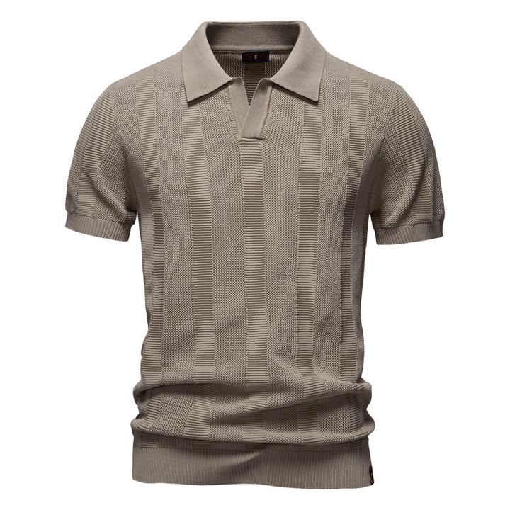 Herrer Polo-Shirt med struktureret design og moderne krave Stilla