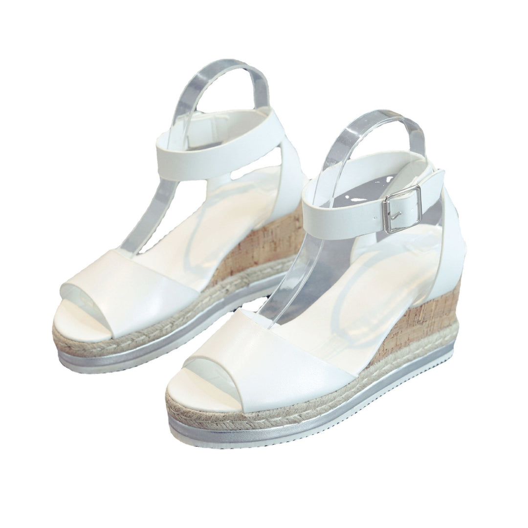 Dame Espadrilles med komfortabel korkhæl Stilla
