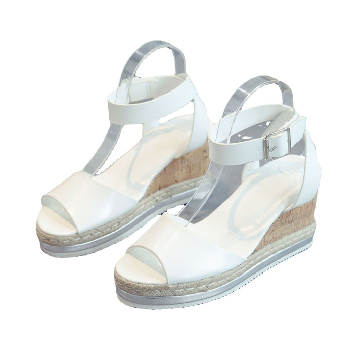 Dame Espadrilles med komfortabel korkhæl Stilla