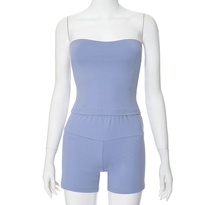 Dame Stropløs Playsuit med Elastisk Bånd Stilla