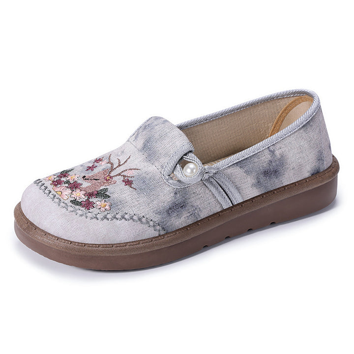 Femme broderet afslappet slippers Stilla