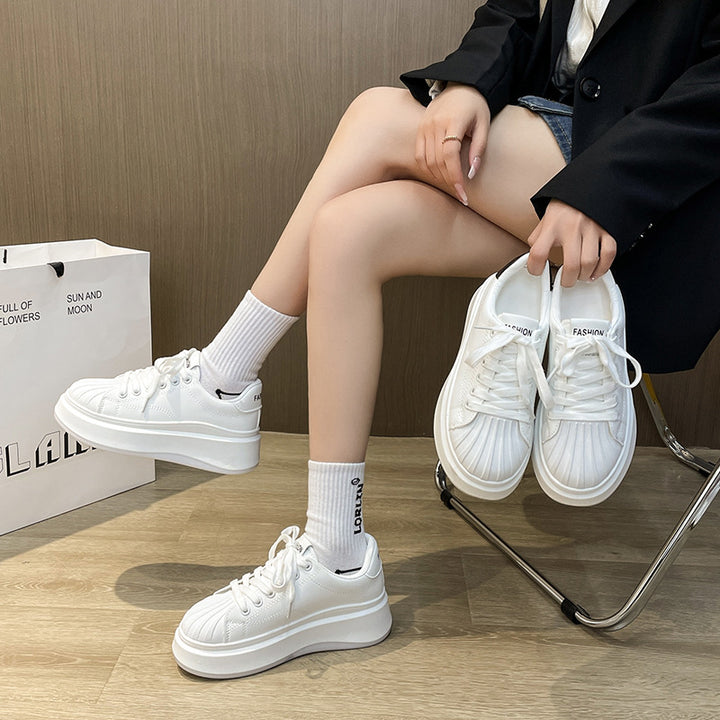 Dame Platform Sneakers med alsidigt design og åndbar overfladestruktur Stilla