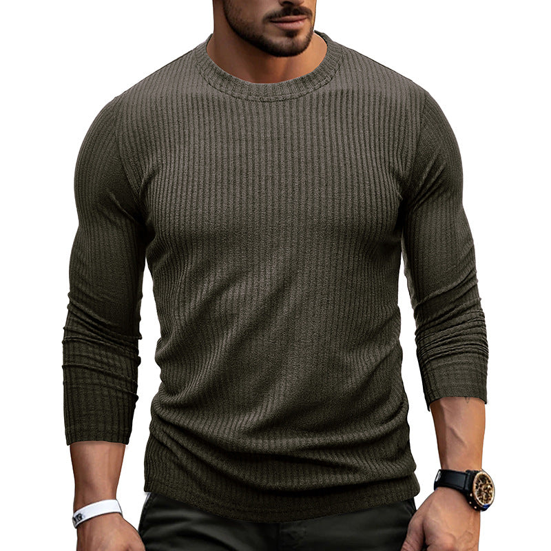 Herren finstrikket pullover med moderne ribdesign og elegant snit Stilla