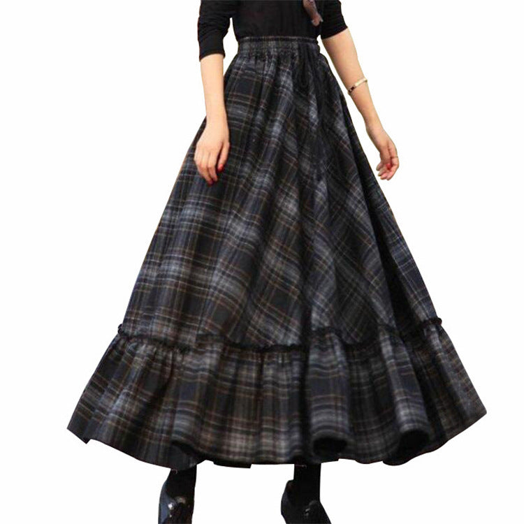 Dame Maxi Skirt med elegant kant og viskoseblanding Stilla