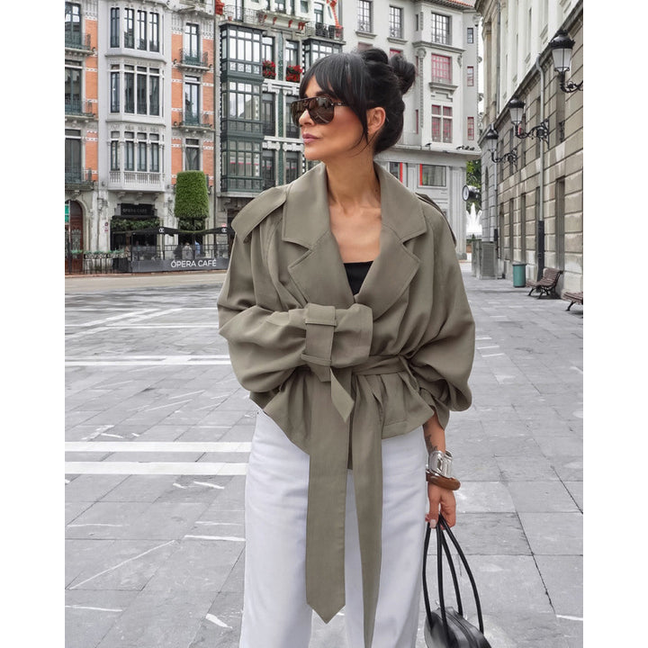 Dame Oversized Trenchcoat med flot bælte Stilla