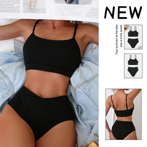 Dame Højtaljet Bikini top med integreret Bustier Skovae