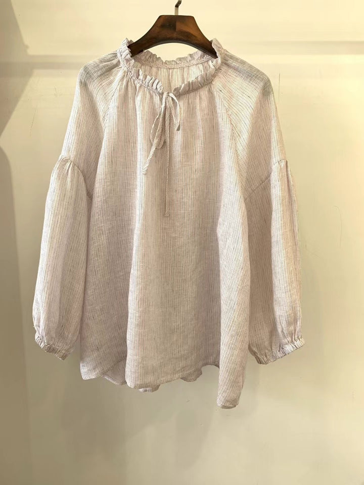 Femme Relaxed Fit Rynket Halsbluse Stilla