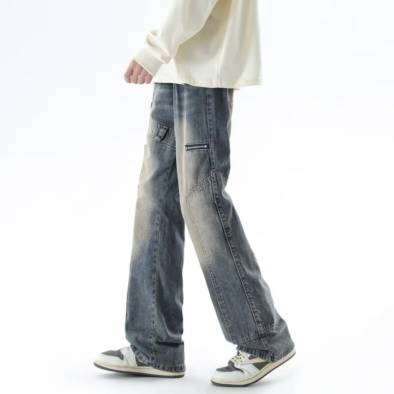 Herre Cargo-Jeans med moderigtige sidelommer Stilla