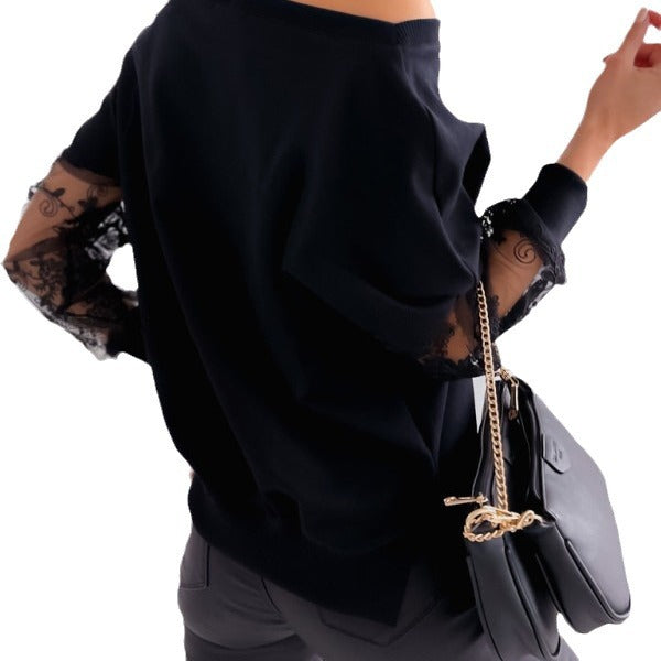 Damer stilfuld off-shoulder blondeærme sweatshirt Stilla