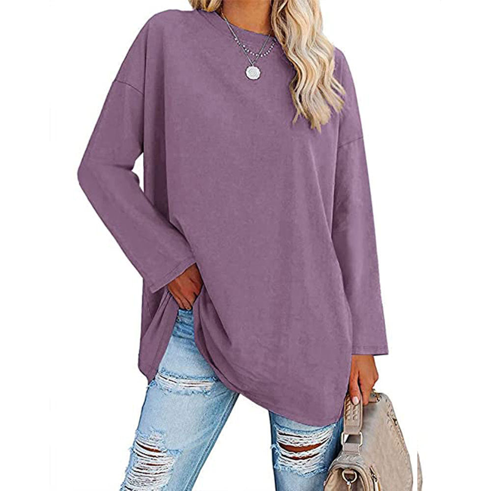 Dame Oversized Langærmet T-shirt med afslappet snit Stilla