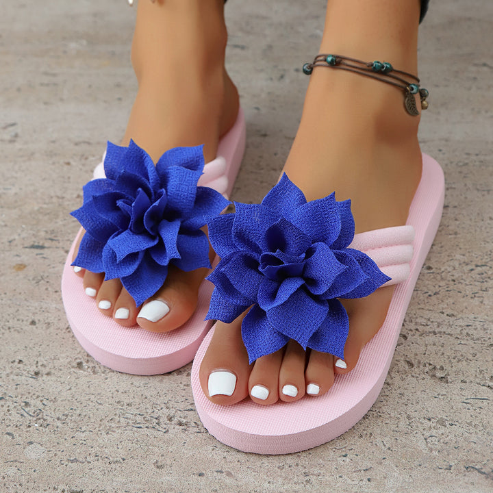 Dame Elegant Tåsplit Sandaler med blomstret design Stilla