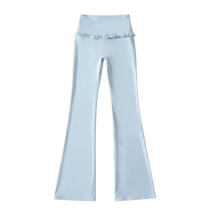 Dame leggings med flæsebund og figursyet snit Stilla
