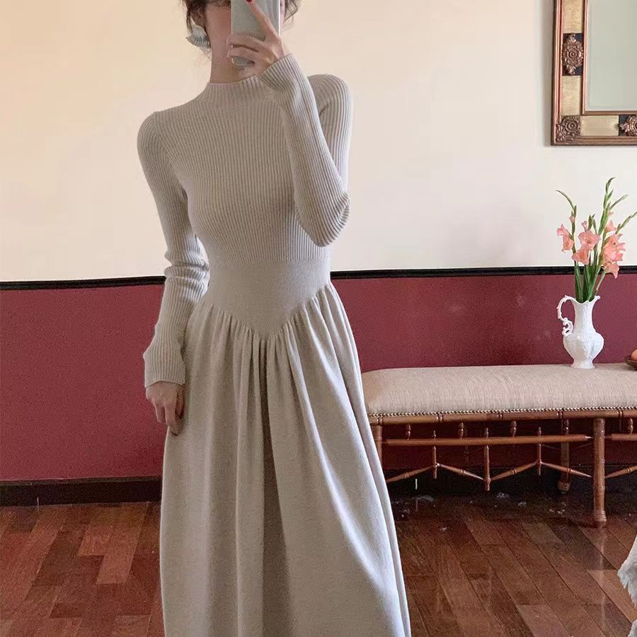 Femme Elegantes Ribbet Maxi Kjole Stilla