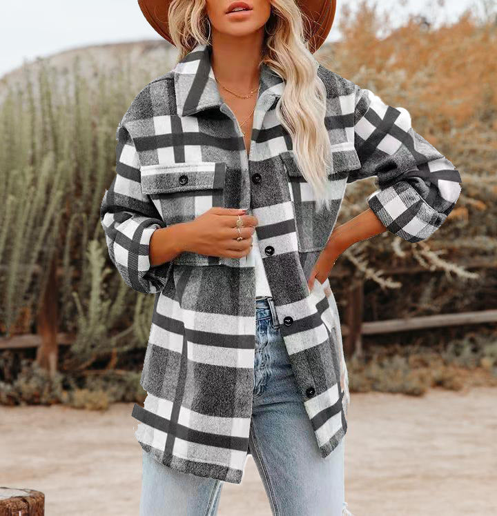 Dame Casual Ternede Overshirt Jakke Stilla