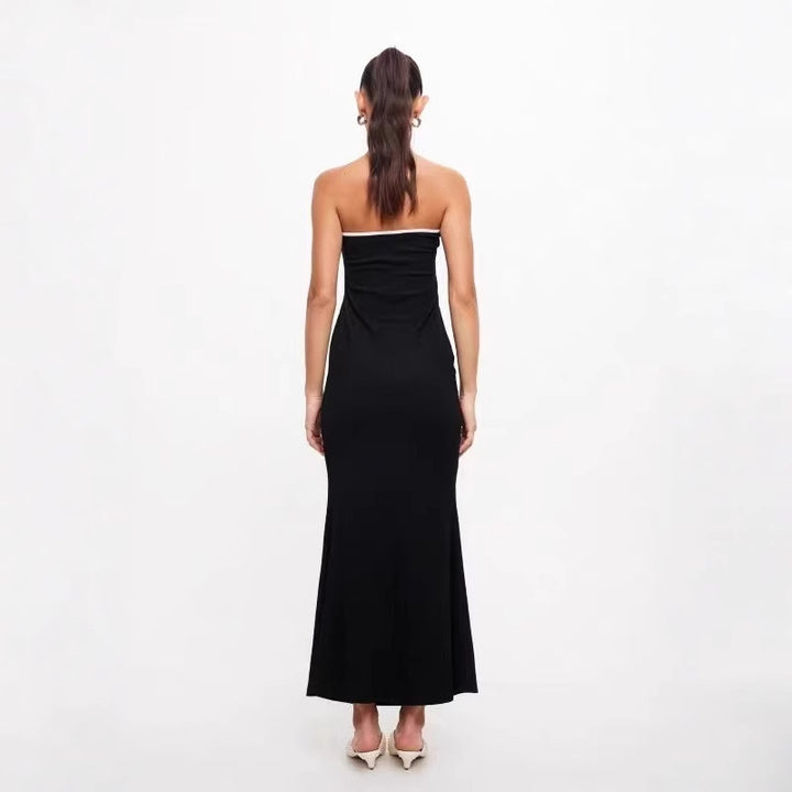 Dame blomsterprint halterneck maxi kjole Stilla