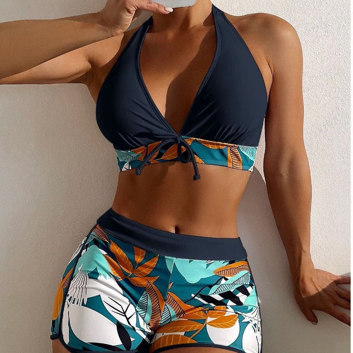 Dame Sporty bikini sæt med blomsterdesign Skovae