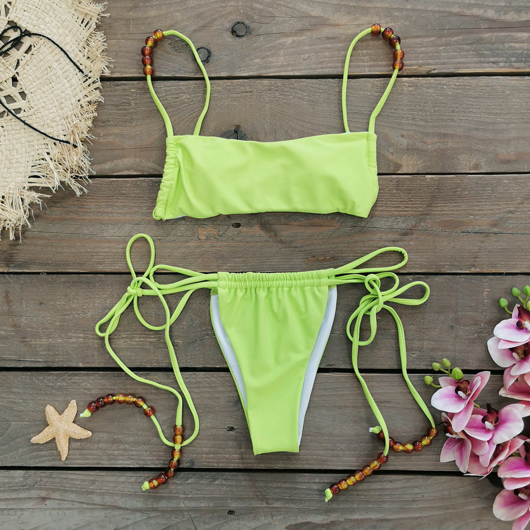 Damer Bikini sæt med justerbare bånd og behagelige snørebåndsdetaljer Stilla