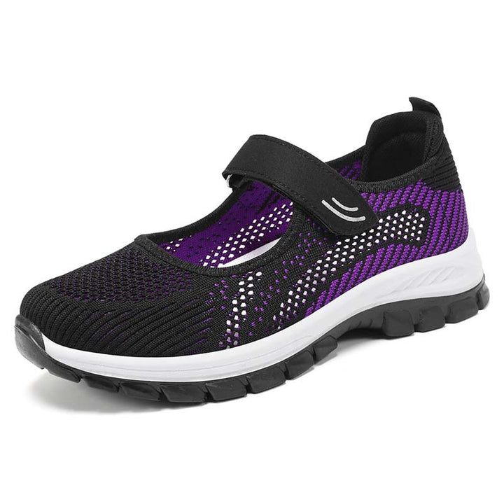 Dame Sports Slip-On Sneakers med justerbar rem og åndbar overmaterialestruktur Stilla