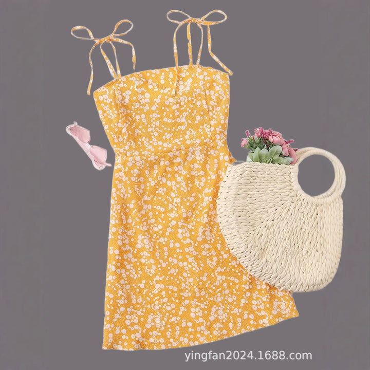 Dame Fritids Blomster Mini Kjole Stilla