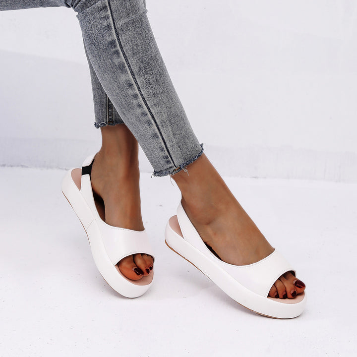Dame Slingback Sandaler med moderne Plateau og justerbar Rem Stilla