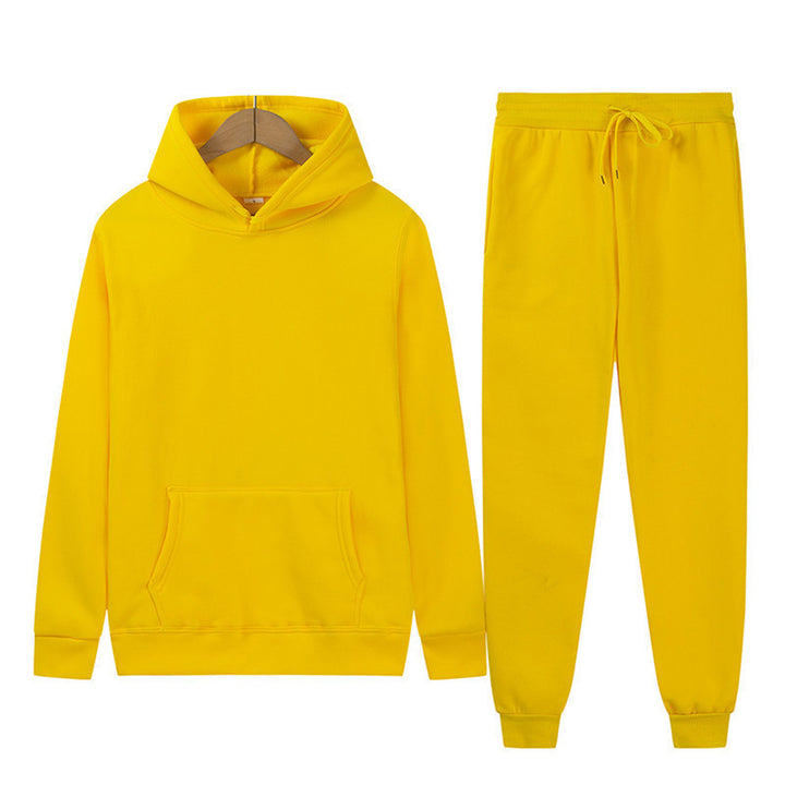 Dame hætte sweatshirt og joggingbukser sæt lavet af høj kvalitet bomuldsblanding Skovae