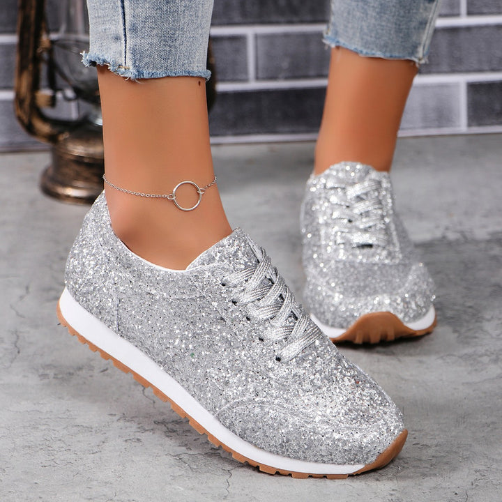 Dame Sporty Glimmer Sneakers med skridsikker sål og åndbart overmateriale Stilla