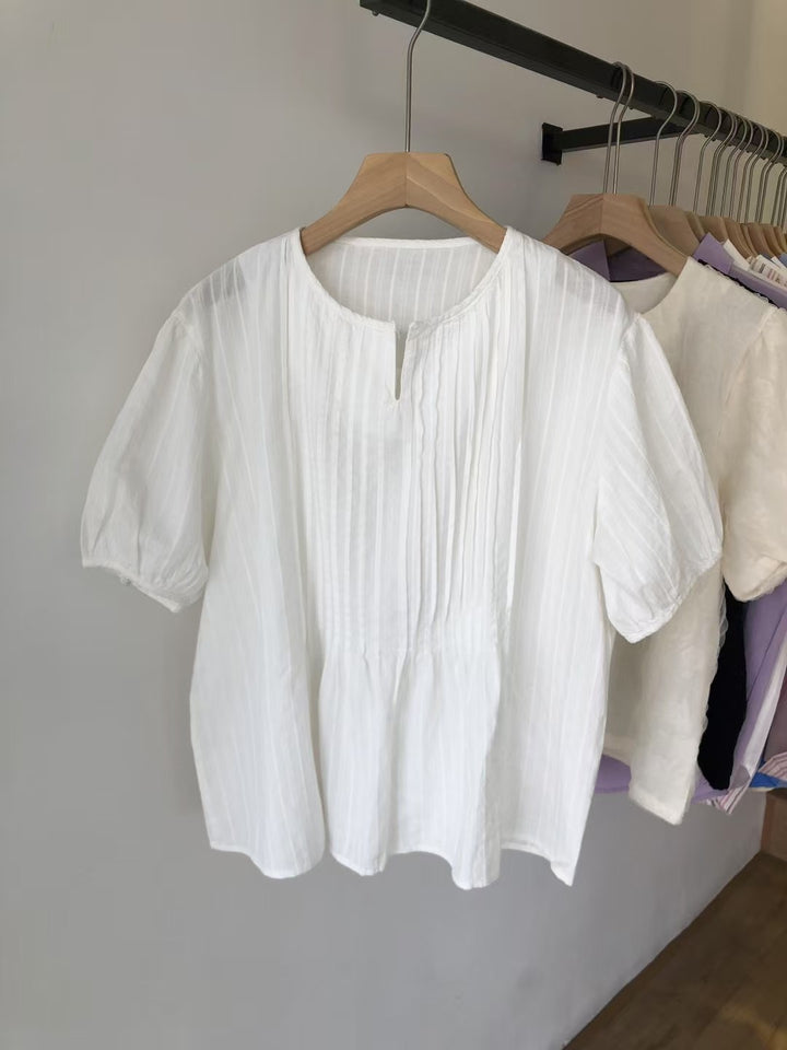 Femme Struktureret Fritids Pullover Bluse Stilla