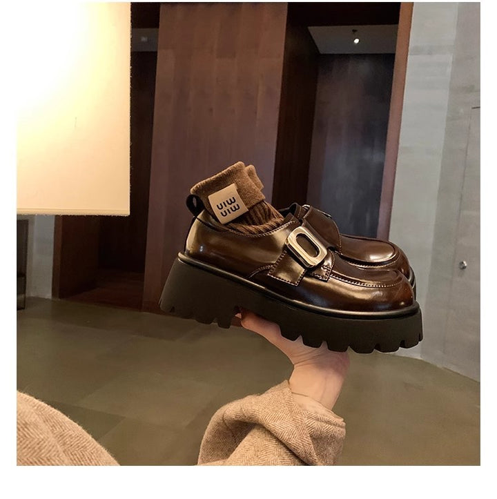 Dame Chunky Loafer Sko med Spænde Stilla