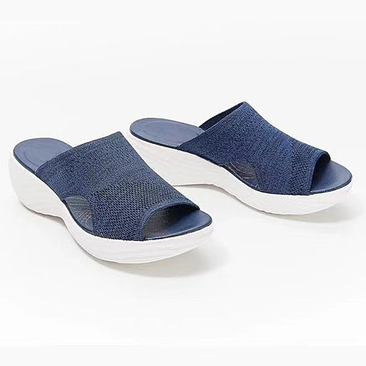 Dame wedgesandaler med åndbart overmateriale og ergonomisk fodseng Stilla