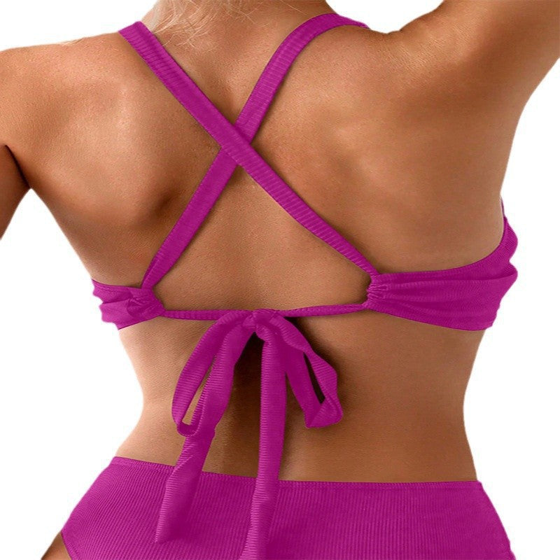 Dame Sport-Bikini-Top med smart kryds-design Skovae